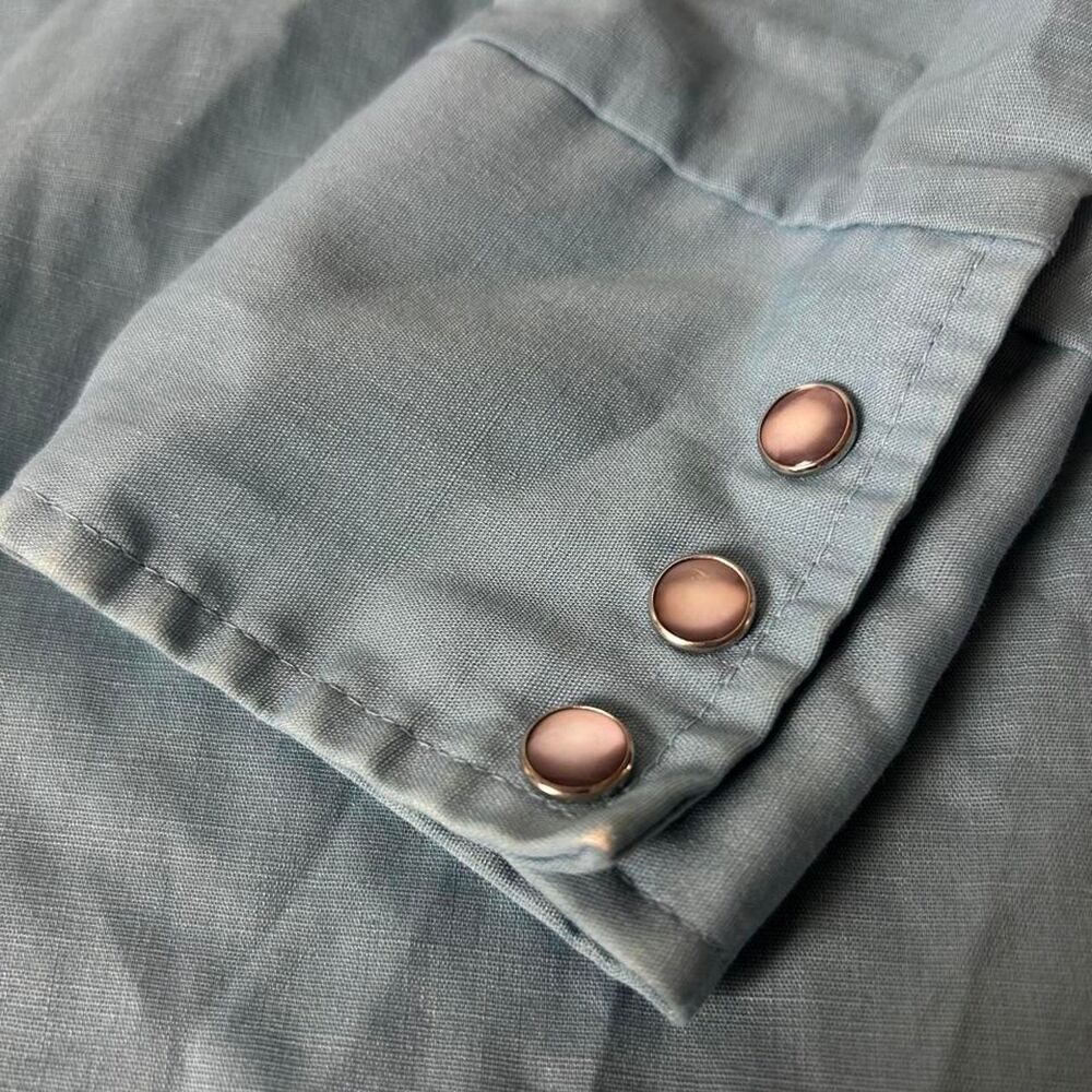 Vintage Sears Tall/Medium Western Wear pearl snap shirt Medium 15–15½.